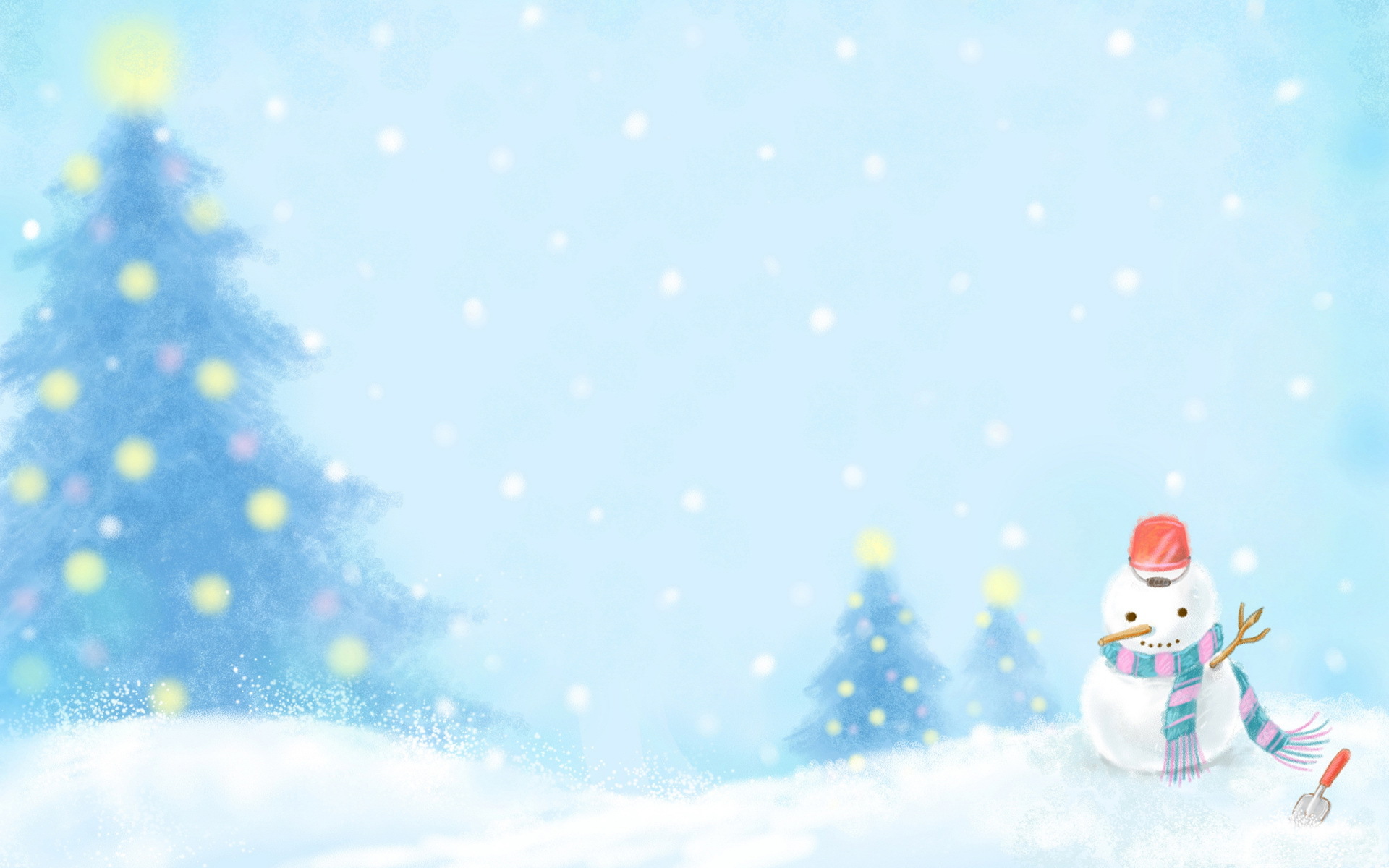 Download Snowman Christmas Tree Holiday Christmas HD Wallpaper