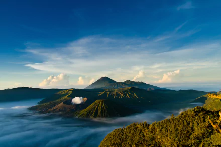 Indonesia volcano nature landscape HD Desktop Wallpaper | Background Image