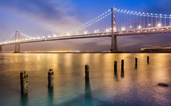 man made Bay Bridge HD Desktop Wallpaper | Background Image