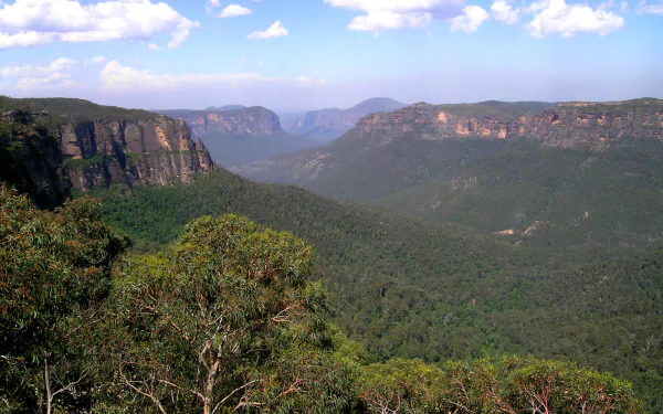 mountain nature Blue Mountains HD Desktop Wallpaper | Background Image
