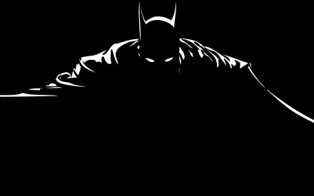 HD Batman comic wallpaper featuring a striking silhouette of the iconic hero, embodying mystery and strength against a dark background.