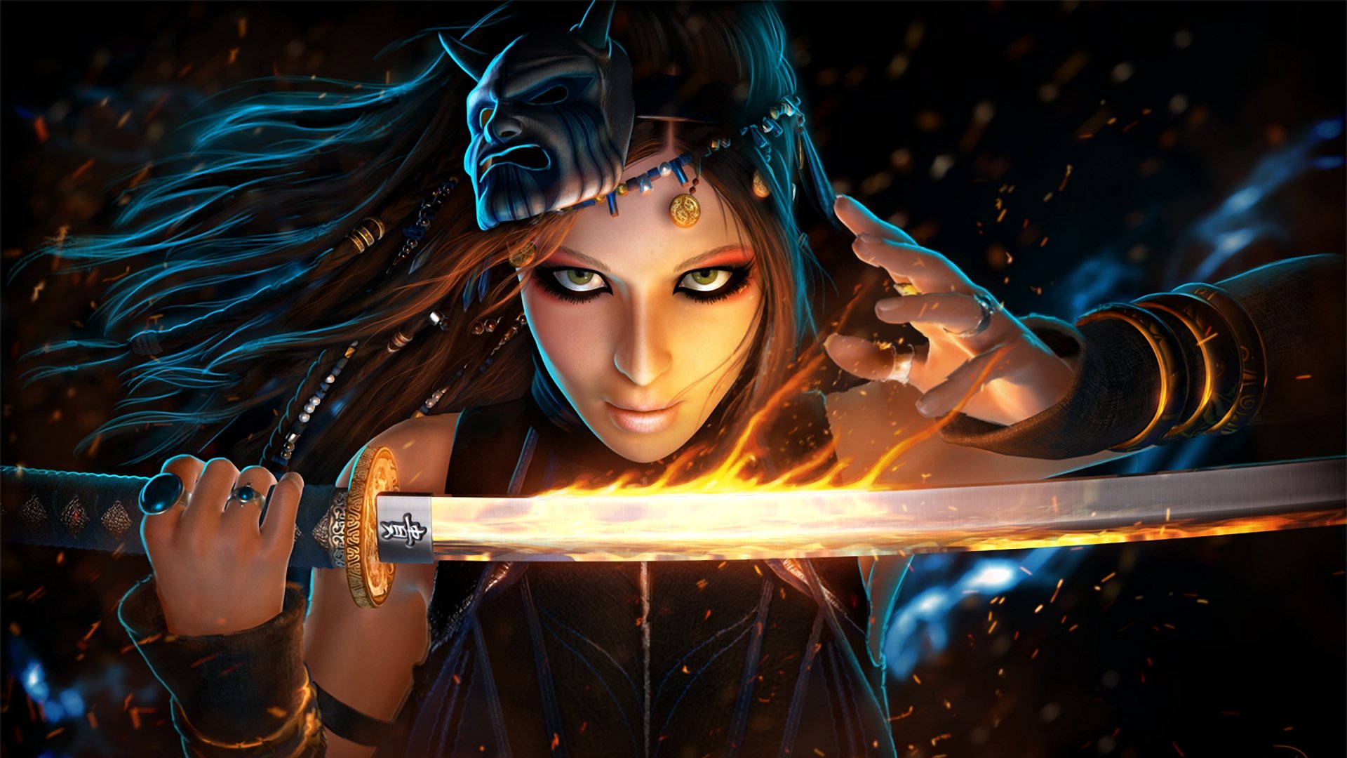 Fantasy Warrior Woman HD Wallpaper by KaAnna