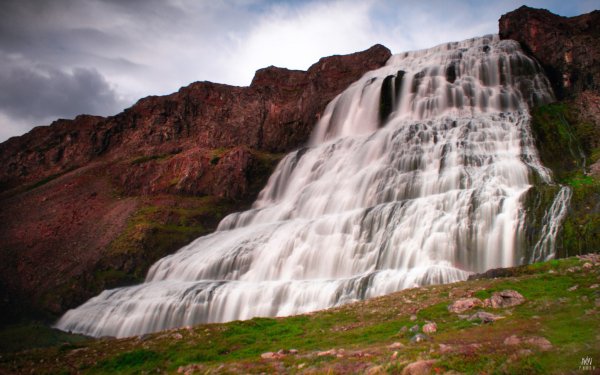 Earth Dynjandi Waterfalls HD Wallpaper | Background Image