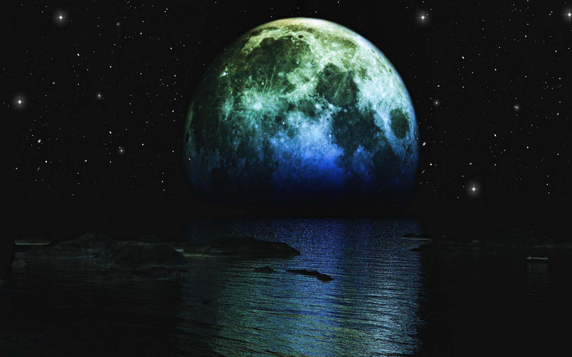 Sci Fi Moon HD Wallpaper | Background Image