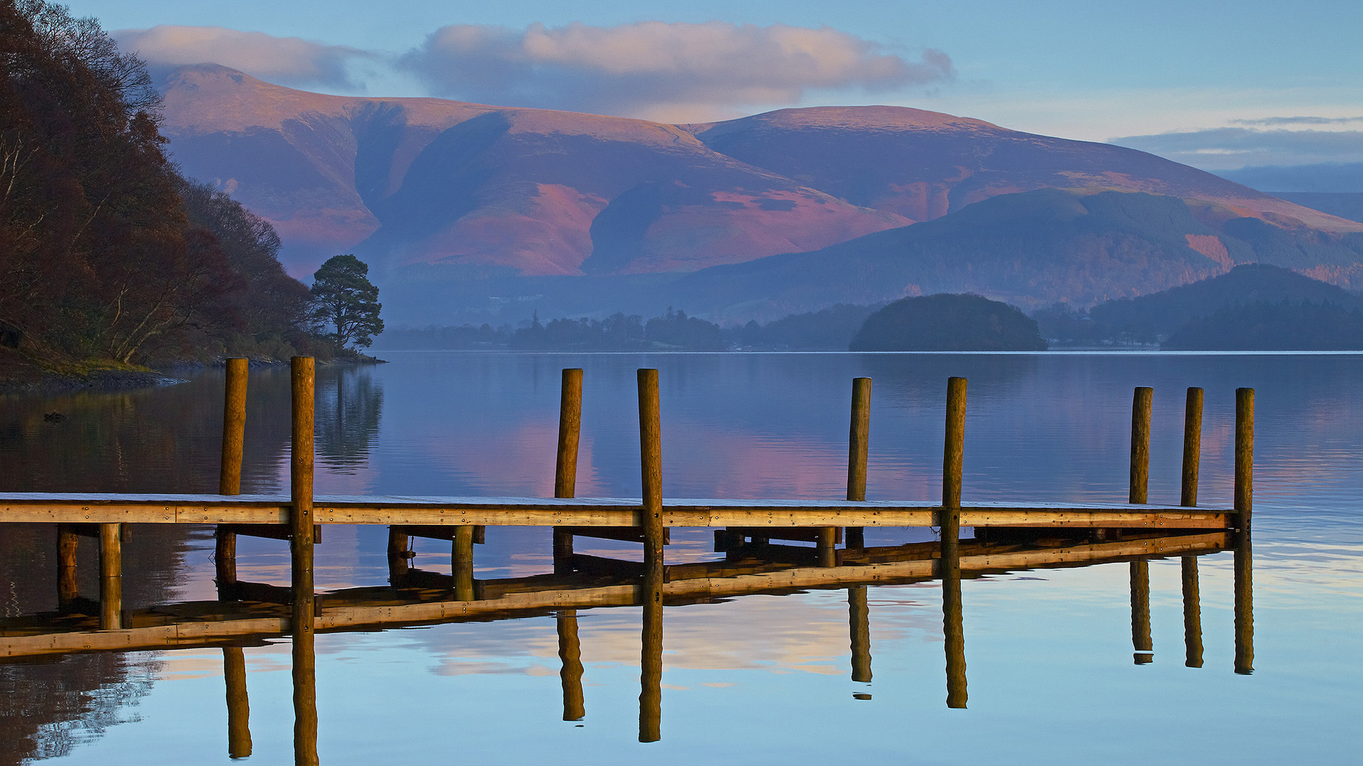 Brandelhow Jetty, Lake District National Park, Cumbria, Engl HD