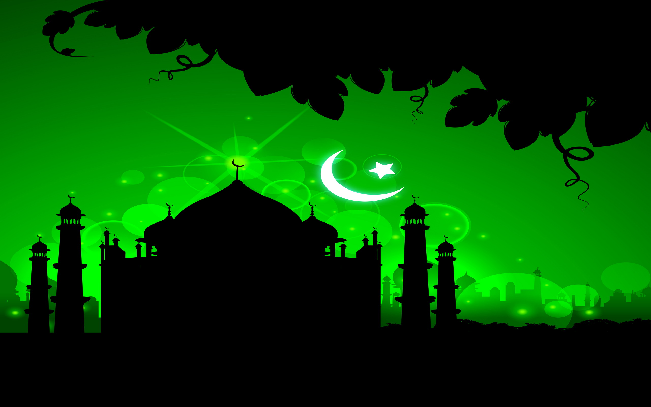 green mosque wallpaper