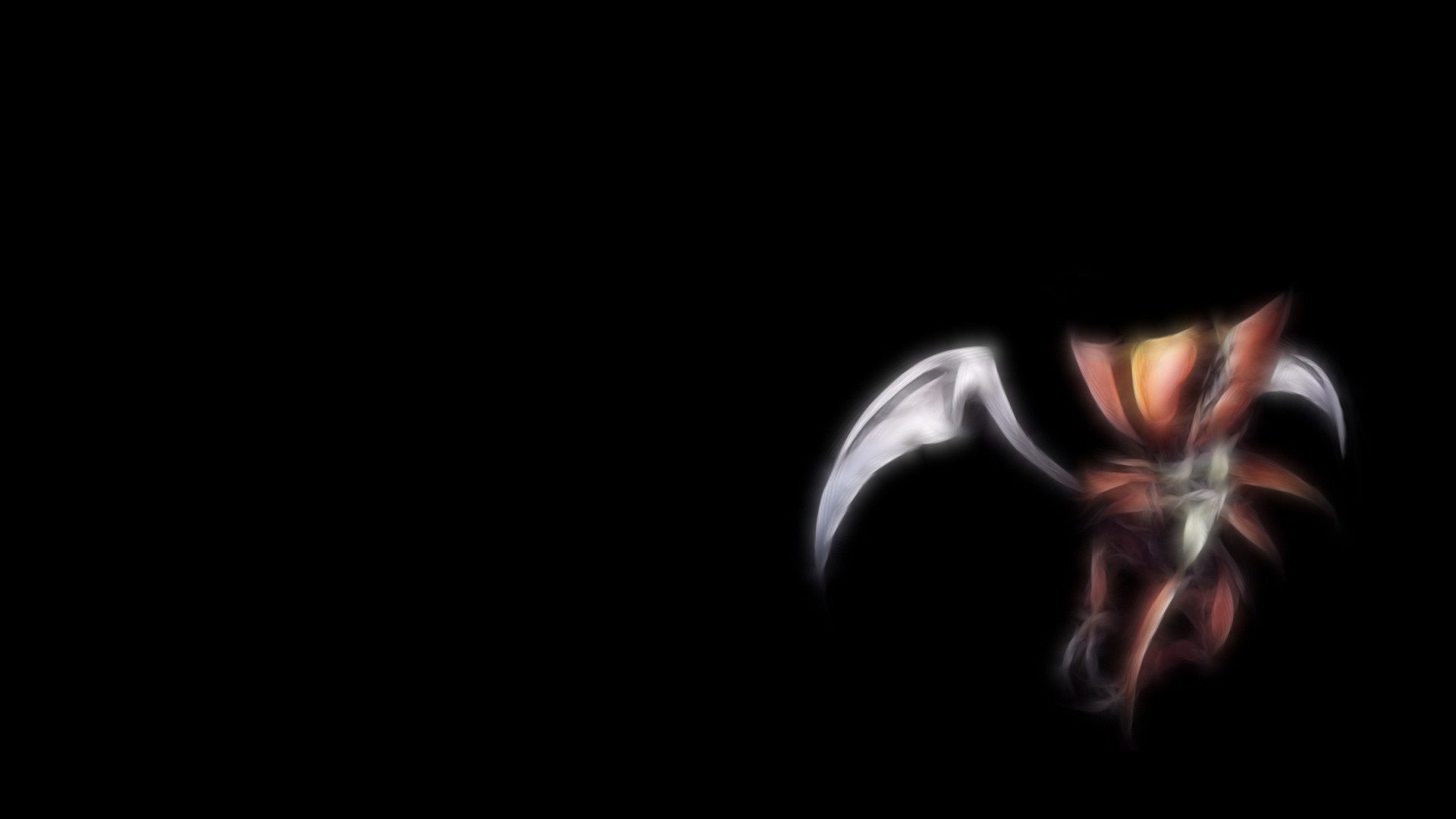 HD PC desktop wallpaper featuring a dynamic, blurred image of a Pokémon character against a black background from the video game series.