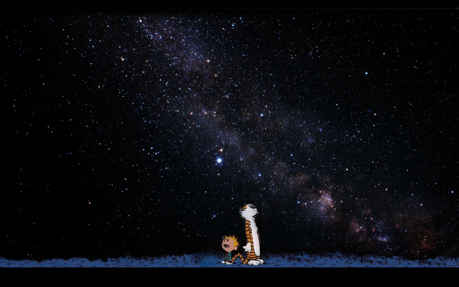 Calvin and Hobbes in awe