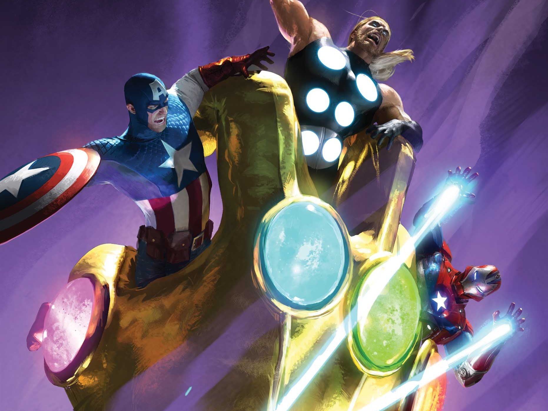 Download Iron Man Thor Captain America Comic Ultimates Wallpaper