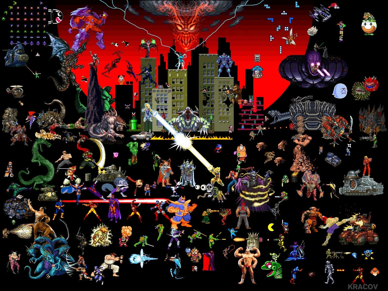 game collage website wallpaper