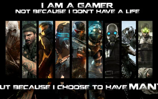 video game collage HD Desktop Wallpaper | Background Image