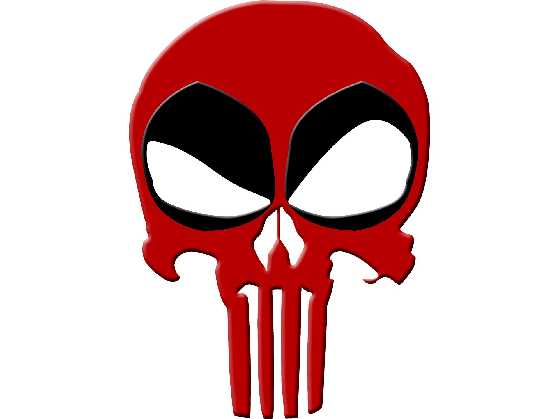 4K Ultra HD comic wallpaper featuring a creative mashup of Deadpool’s mask and the Punisher’s skull symbol, blending Merc with a Mouth’s iconic styles.