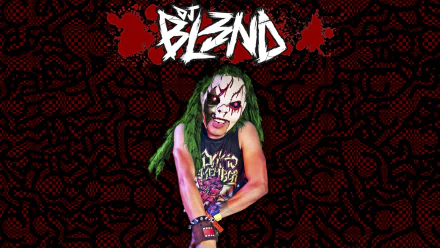HD desktop wallpaper featuring DJ BL3ND with a dark, intricate background, embodying dubstep and electro house music vibes.