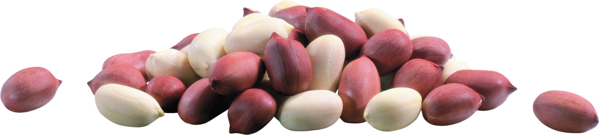 HD PC desktop wallpaper background: close-up food image of red-skinned and blanched peanuts piled together.