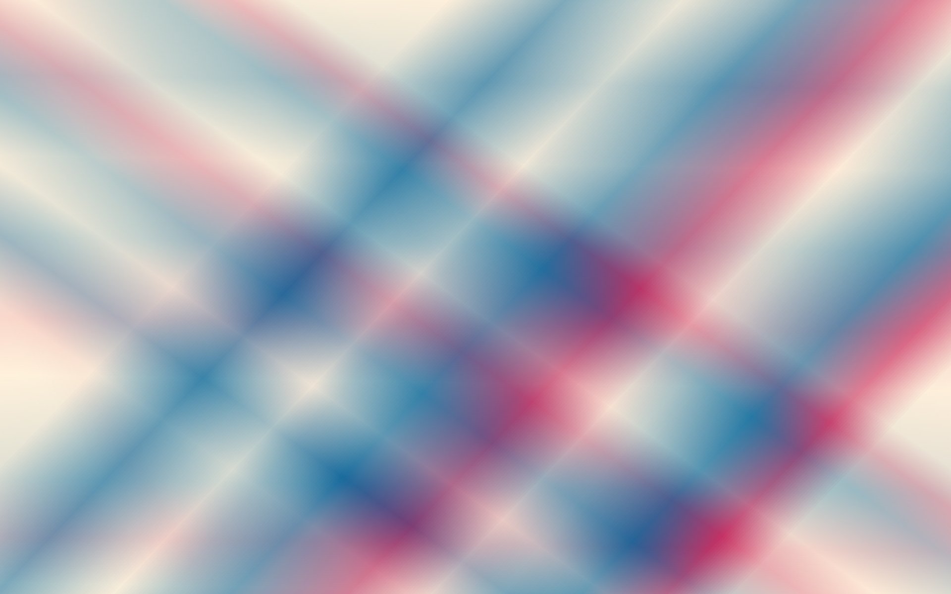 Blurred pastel checkered abstract of intersecting soft lines in blue, pink and cream — HD PC desktop wallpaper background.