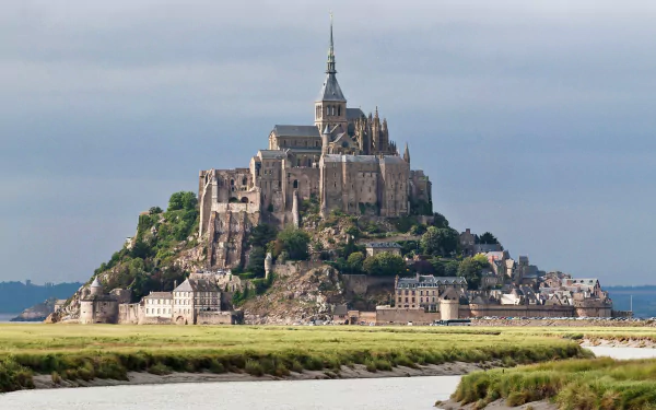 religious Mont Saint- Michel HD Desktop Wallpaper | Background Image