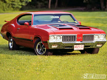  Red Oldsmobile Cutlass 442