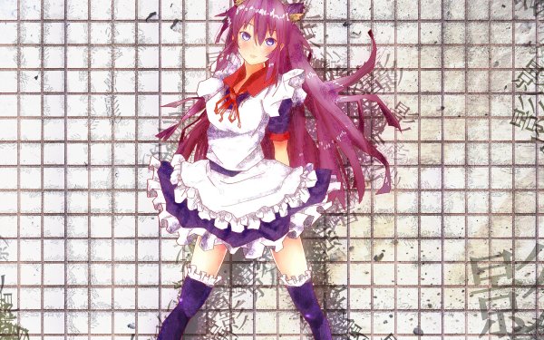 Anime Monogatari (Series) Hitagi Senjōgahara Purple Hair Long Hair Blue Eyes HD Wallpaper | Background Image