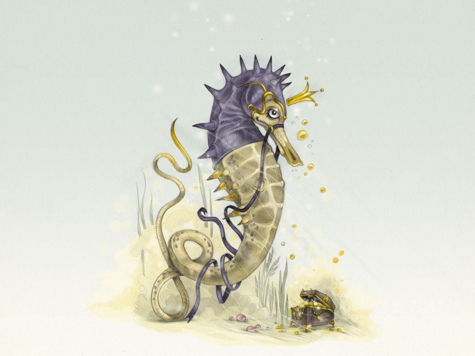 Download Artistic Seahorse Wallpaper