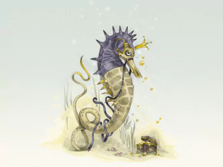 artistic seahorse HD Desktop Wallpaper | Background Image