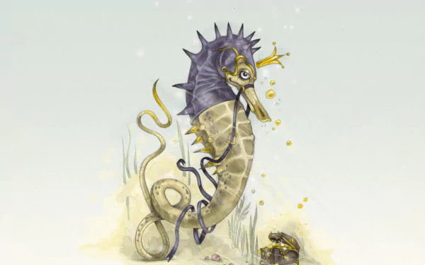 artistic seahorse HD Desktop Wallpaper | Background Image