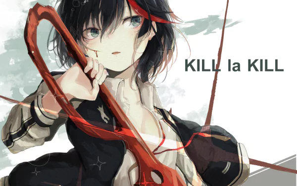 HD desktop wallpaper of Ryūko Matoi from Kill la Kill, featuring the character in a dynamic pose with a confident expression.