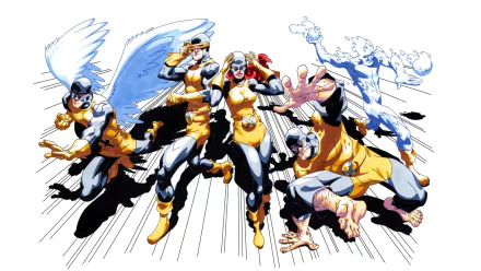 Original X-Men Warren Worthington III Marvel Girl Beast (Marvel Comics) Angel (Marvel Comics) Jean Grey Iceman (Marvel Comics) Cyclops (Marvel Comics) Comic X-Men HD Desktop Wallpaper | Background Image
