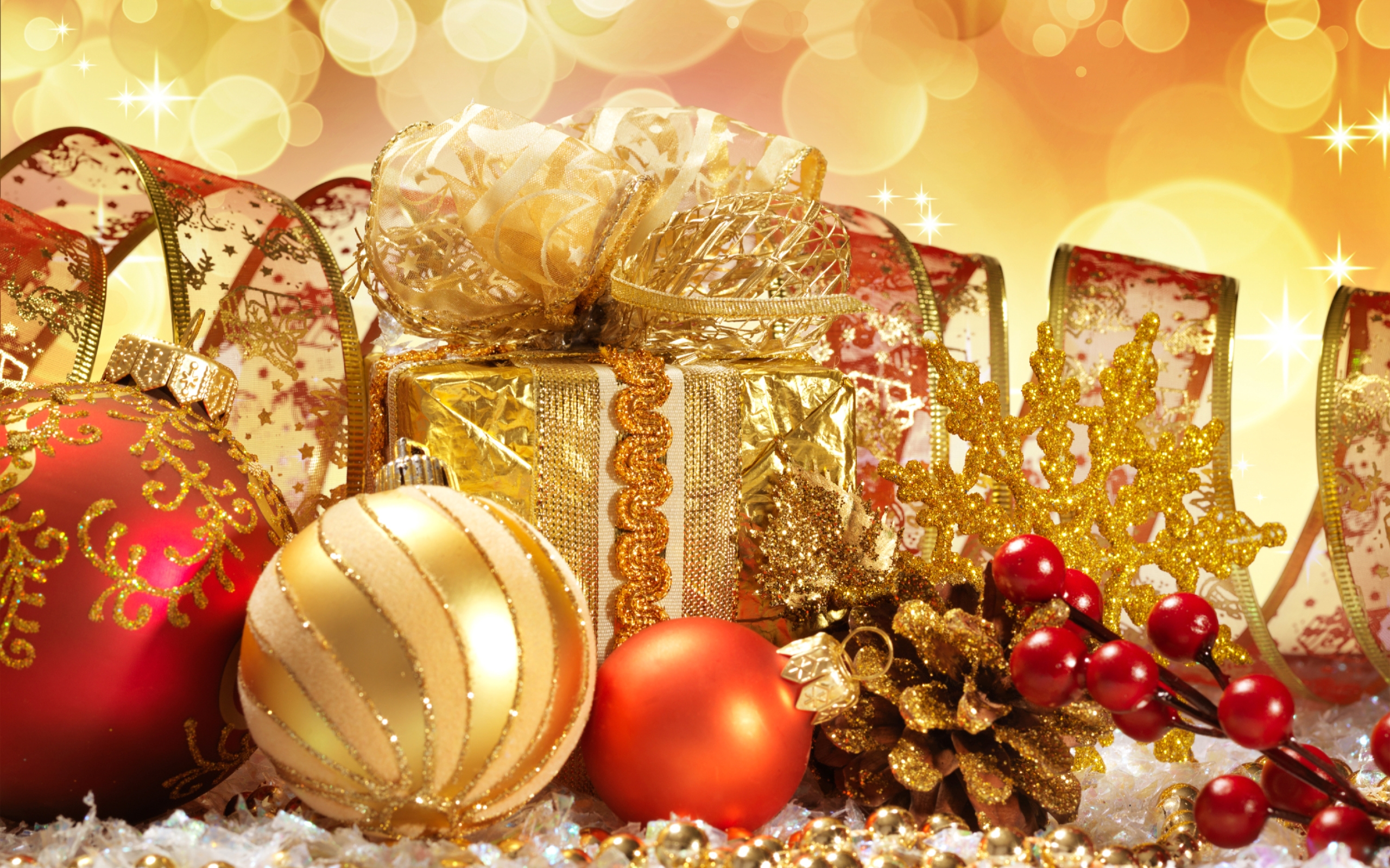 Download Gift Christmas Ornaments Holiday Christmas HD Wallpaper