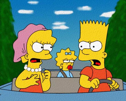 Bart Simpson Maggie Simpson Lisa Simpson TV Show The Simpsons HD Desktop Wallpaper | Background Image