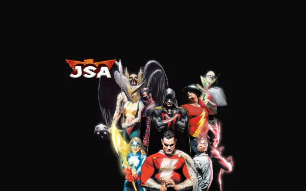 Billy Batson Jay Garrick DC Comics Earth-Two (DC Comics) Hawkman (DC Comics) Shazam (DC Comics) Green Lantern Flash Hawkgirl (DC Comics) Comic Justice Society of America HD Desktop Wallpaper | Background Image