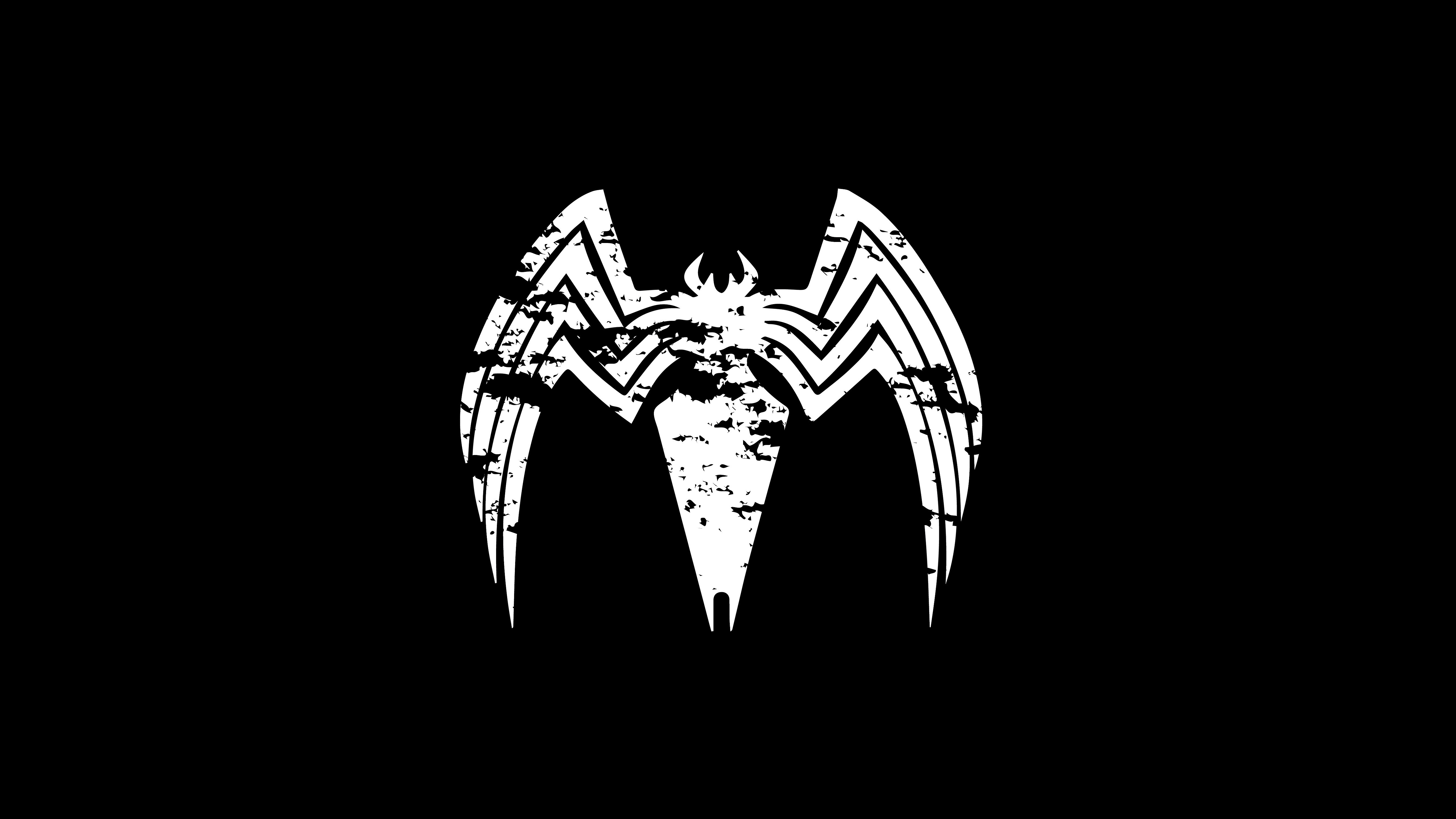 Wallpaper minimalism, being, black background, comic, Spider-Man, Venom,  Venom, Spider-Man for mobile and desktop, section минимализм, resolution  1920x1200 - download