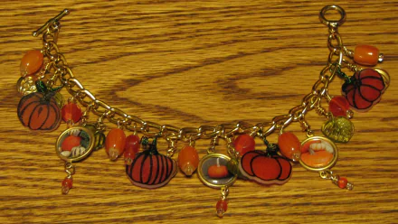  Pumpkin Charm Bracelet