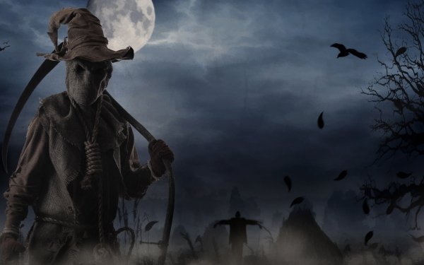 Dark Scarecrow Grim Reaper Horror Evil Scary Spooky HD Wallpaper | Background Image