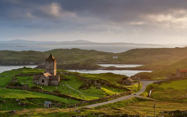 religious St Clement's Church, Rodel HD Desktop Wallpaper | Background Image