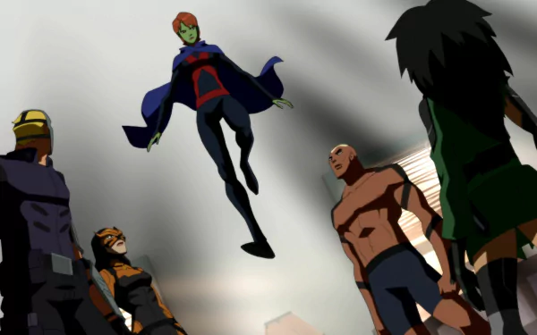 M'gann M'orzz Artemis Crock Kaldur'ahm Cheshire (DC Comics) Aqualad (DC Comics) Tigress (DC Comics) Sportsmaster (DC Comics) Miss Martian TV Show Young Justice HD Desktop Wallpaper | Background Image