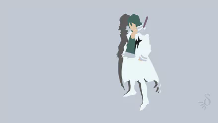 Uzu Sanageyama green hair minimalist coat Anime Kill La Kill minimalist anime HD Desktop Wallpaper | Background Image