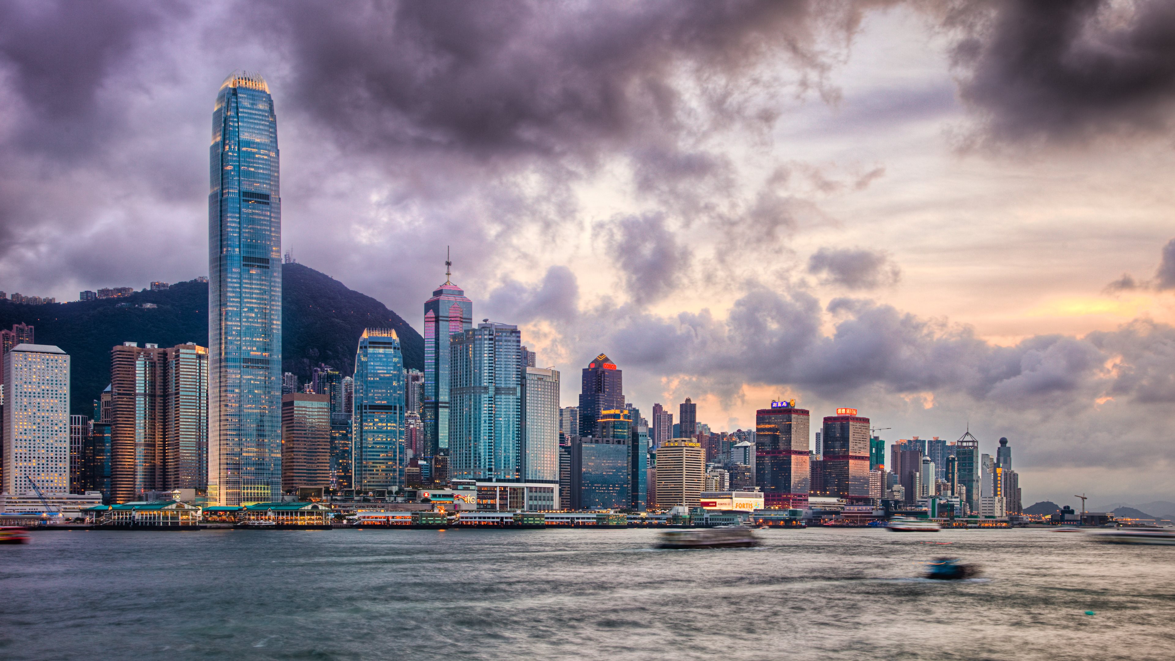 Stunning Hong Kong Skyline 4K Ultra HD Wallpaper