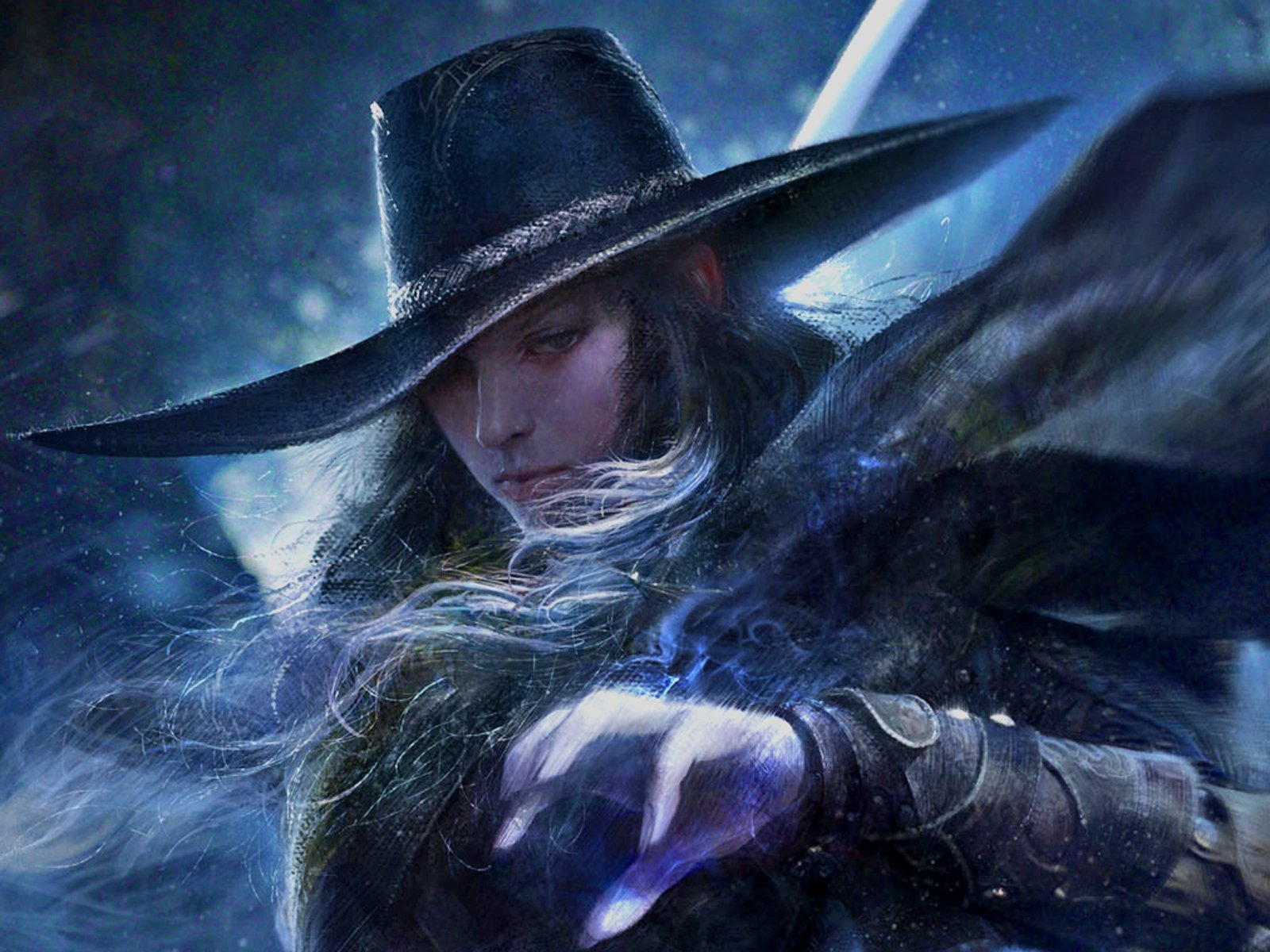 Vampire Hunter D HD desktop wallpaper with an intense anime vibe, featuring a mysterious and captivating character in a dark setting.