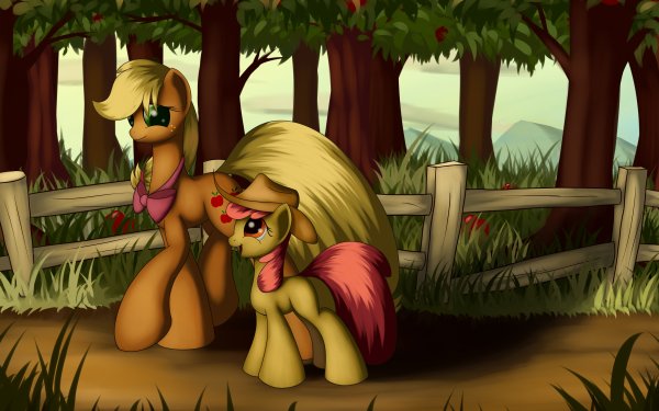 TV Show My Little Pony: Friendship is Magic My Little Pony Applejack Apple Bloom HD Wallpaper | Background Image