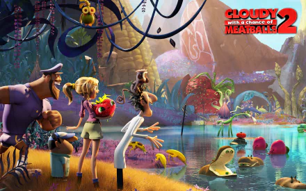 Earl Devereaux Steve (Cloudy With A Chance Of Meatballs) Sam Sparks flint lockwood movie Cloudy with a Chance of Meatballs 2 HD Desktop Wallpaper | Background Image