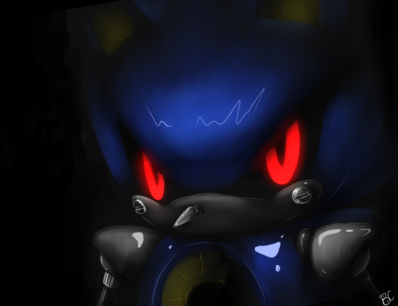 Metal Sonic. 刺 猬 索 尼 克. 画 师: Blue-Chica. 