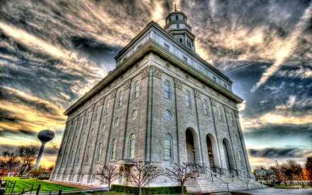 religious Nauvoo Temple HD Desktop Wallpaper | Background Image