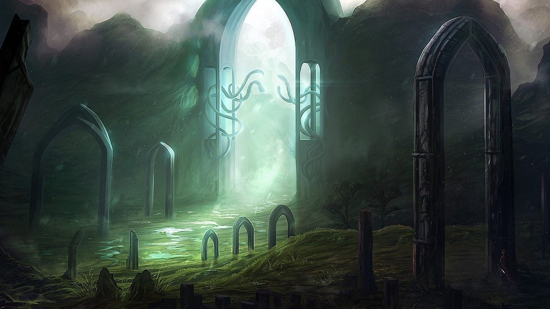 Fantasy Landscape HD Wallpaper by Alyn Spiller
