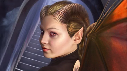 demon horns wings face dark succubus HD Desktop Wallpaper | Background Image