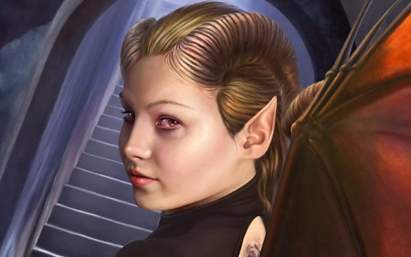 demon horns wings face dark succubus HD Desktop Wallpaper | Background Image