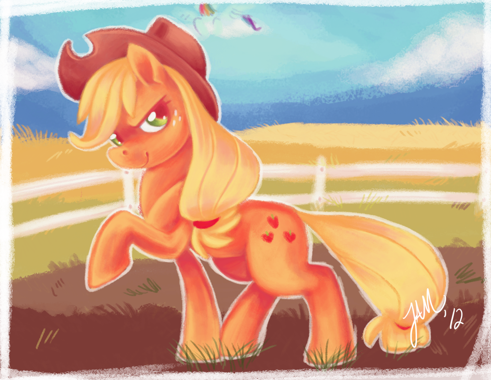 Download Applejack (My Little Pony) TV Show My Little Pony: Friendship Is Magic HD Wallpaper by Jabbym