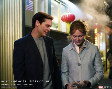 Tobey Maguire Kirsten Dunst spider man movie Spider-Man 2 HD Desktop Wallpaper | Background Image