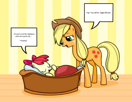 Applejack (My Little Pony) Apple Bloom TV Show My Little Pony: Friendship Is Magic HD Desktop Wallpaper | Background Image