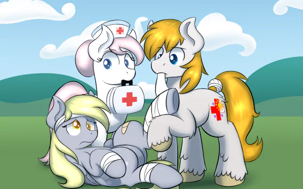Derpy Hooves Nurse Redheart TV Show My Little Pony: Friendship Is Magic HD Desktop Wallpaper | Background Image