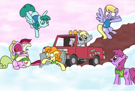 Daisy (My Little Pony) Roseluck (My Little Pony) Golden Harvest (My Little Pony) Sprinkle Medley (My Little Pony) Berryshine (My Little Pony) Derpy Hooves TV Show crossover HD Desktop Wallpaper | Background Image